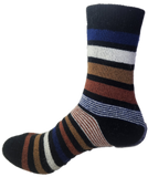 VERA TUCCI LUXURY WOMENS THERMAL SOCKS RMD2403-04-04 ORANGE STRIPE