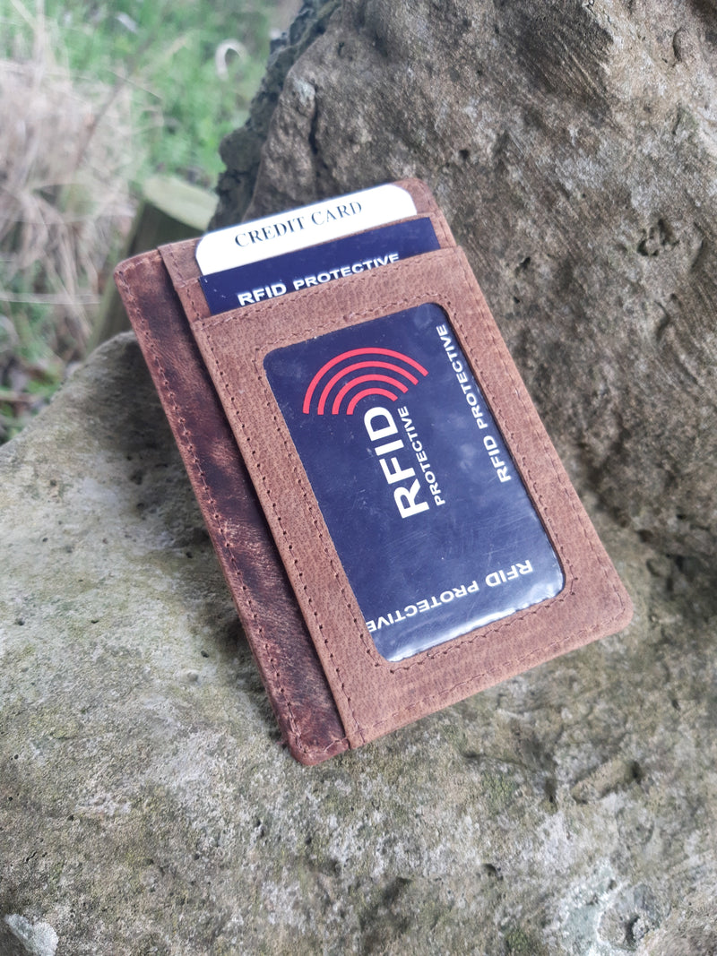 Leather coin purse ANDY - Geniune Leather RFID Card Holder 019 - Vera Tucci OriginalsBags