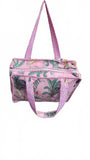 Hand made Vera Tucci Patterned Indian Cotton Zip Closure Tote Bag 17x17 Inches