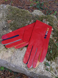 Gloves TIFFANY G01 Leather Multi Button Glove - Vera Tucci OriginalsAccessories RED / SMALL