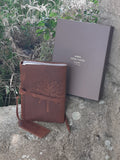 Large Leather Bound Journal Tree of Life Design
