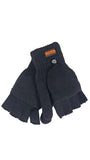 HEATSEEKERS by Vera Tucci - Thermal Plain Knit Fingerless with Flap Over Mittens  G47/48