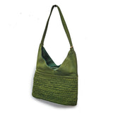JULIETTE WASHED WOVEN LEATHER – Luxuriöse Schultertasche aus gewaschenem Hobo-Leder NEU 
