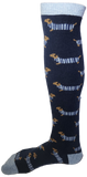 VERA TUCCI LUXURY MENS LONG SOCKS RMD2403-01-06 SAUSAGE DOG NAVY