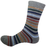 VERA TUCCI LUXURY MENS THERMAL SOCKS RMD2403-03-07 GREY STRIPE