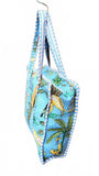 Hand made Vera Tucci Patterned Indian Cotton Zip Closure Tote Bag 17x17 Inches