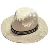 VERA TUCCI PANAMAHÜTE IN WEIß, BEIGE UND SCHWARZ, GRÖSSE 56-60 UNISEX