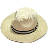 VERA TUCCI PANAMAHÜTE IN WEIß, BEIGE UND SCHWARZ, GRÖSSE 56-60 UNISEX