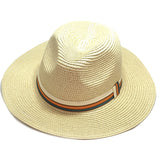 VERA TUCCI PANAMAHÜTE IN WEIß, BEIGE UND SCHWARZ, GRÖSSE 56-60 UNISEX