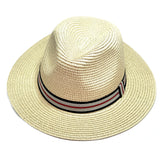 VERA TUCCI PANAMAHÜTE IN WEIß, BEIGE UND SCHWARZ, GRÖSSE 56-60 UNISEX