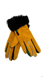 Handschuhe mit Pelzbesatz aus Felicity-Kunstwildleder – G08