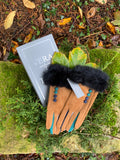 Handschuhe mit Pelzbesatz aus Felicity-Kunstwildleder – G08