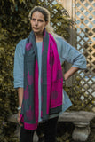 Scarves GAIA - TREE OF LIFE SCARF - Vera Tucci OriginalsAccessories DARK GREY & PINK SOLD OUT