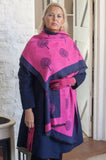 Scarves GAIA - TREE OF LIFE SCARF - Vera Tucci OriginalsAccessories NAVY & PINK