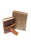 Journal Large Leather Bound Journal Plain Design - Vera Tucci OriginalsVera Tucci Originals