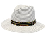 VERA TUCCI PANAMAHÜTE IN WEIß, BEIGE UND SCHWARZ, GRÖSSE 56-60 UNISEX