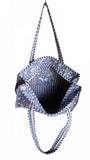 Hand made Vera Tucci Patterned Indian Cotton Zip Closure Tote Bag 17x17 Inches