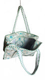 Hand made Vera Tucci Patterned Indian Cotton Zip Closure Tote Bag 17x17 Inches