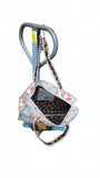 Hand made Vera Tucci Patterned Indian Cotton Zip Closure Tote Bag 17x17 Inches
