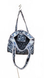 Hand made Vera Tucci Patterned Indian Cotton Zip Closure Tote Bag 17x17 Inches