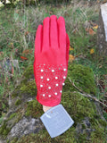Brittany Faux Suede Pearl Detail Gloves - KCG28