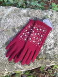 Gloves Brittany Faux Suede Pearl Detail Gloves - KCG28 - Vera Tucci OriginalsAccessories