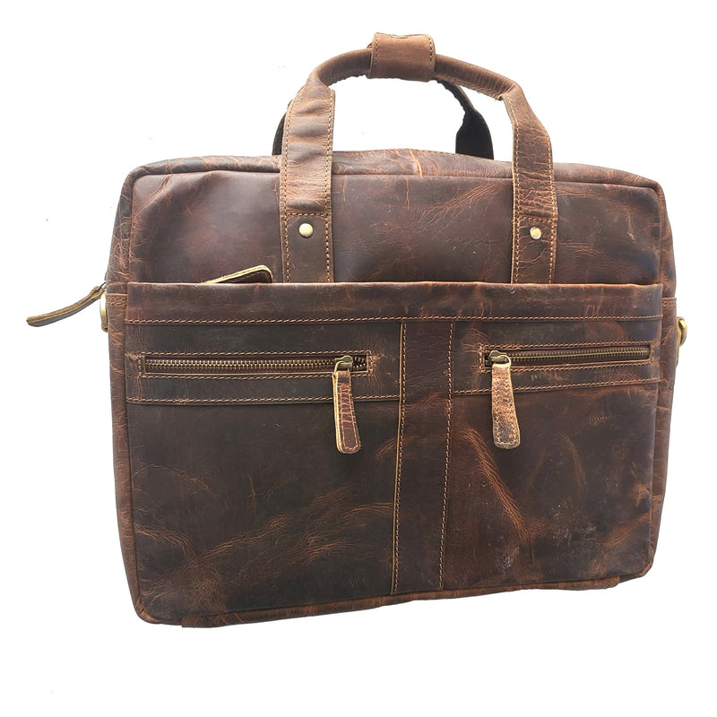 HUNTER LEDER-AKTENTASCHE MESSENGER-LAPTOPTASCHE VERA TUCCI MB001