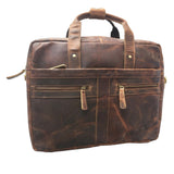 HUNTER LEATHER BRIEFCASE MESSENGER LAPTOP BAG VERA TUCCI MB001