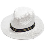 VERA TUCCI PANAMAHÜTE IN WEIß, BEIGE UND SCHWARZ, GRÖSSE 56-60 UNISEX