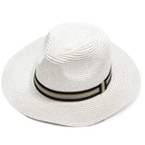 VERA TUCCI PANAMAHÜTE IN WEIß, BEIGE UND SCHWARZ, GRÖSSE 56-60 UNISEX