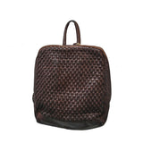 LEILANI - Luxury Washed Woven Detail Backpack Leather Bag NEW