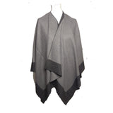 Poncho KELLY - Studed Poncho - Vera Tucci OriginalsAccessories LIGHT GREY / DARK GREY