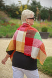 Scarves MARSALA - CHECK PATTERN WINTER PONCHO RMD202106-20 3 COLS - Vera Tucci OriginalsAccessories